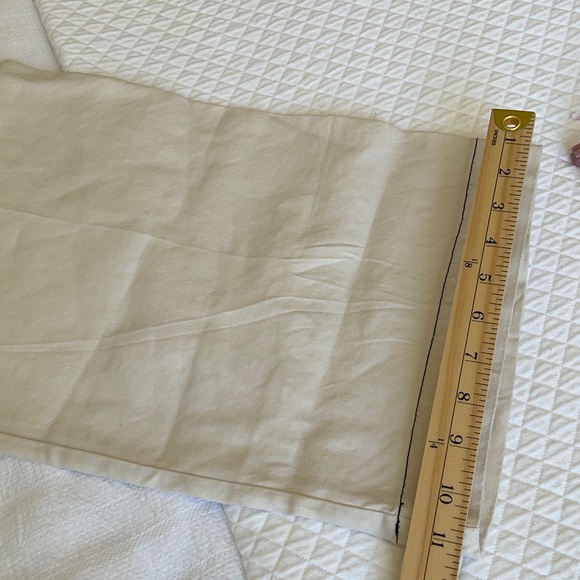 Anthropologie The Colette Cropped Wide-Leg Pants Contrast-Stitch Linen Size 32 - Picture 14 of 14